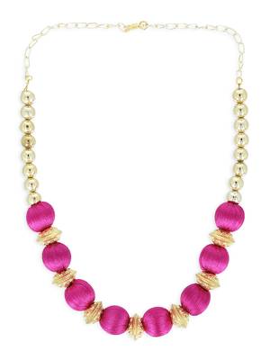 Girls Pink Ethnic Necklace 2