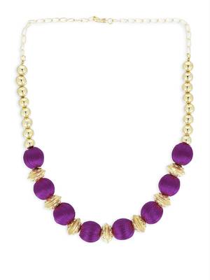 Girls Purple Ethnic Necklace 2