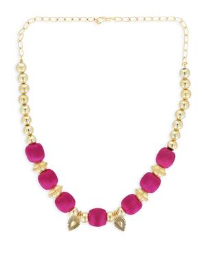 Girls Pink Ethnic Necklace Set 2