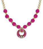 Girls Pink Ethnic Necklace