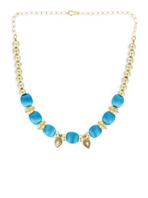 Girls Blue Ethnic Necklace Set 2