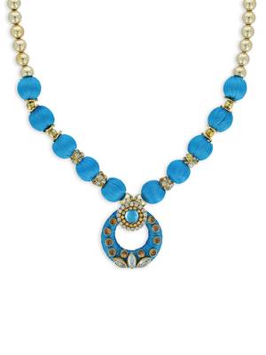 Girls Blue Ethnic Necklace 1