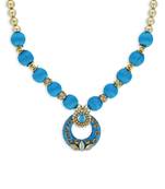 Girls Blue Ethnic Necklace