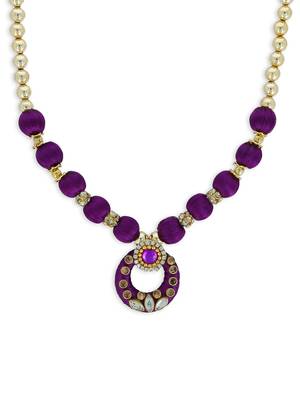 Girls Purple Ethnic Necklace 1