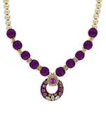 Girls Purple Ethnic Necklace