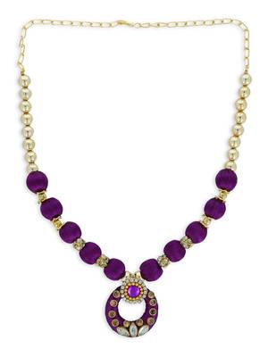 Girls Purple Ethnic Necklace 2