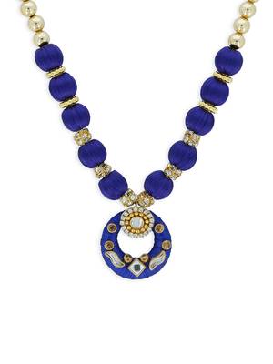 Girls Blue Ethnic Necklace 1