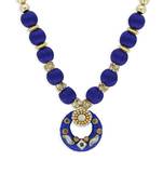 Girls Blue Ethnic Necklace