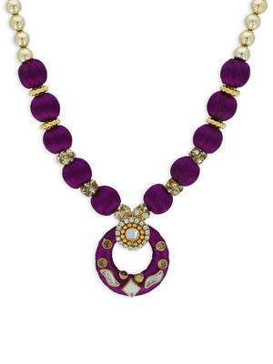 Girls Purple Ethnic Necklace 1