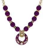 Girls Purple Ethnic Necklace