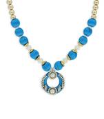 Girls Blue Ethnic Necklace