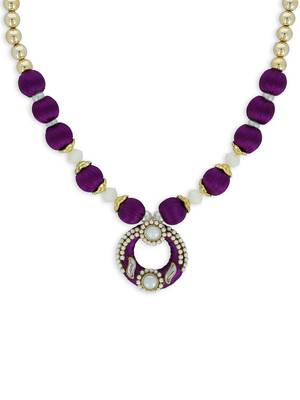 Girls Purple Ethnic Necklace 1