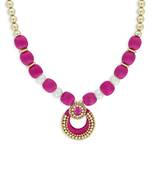 Girls Pink Ethnic Necklace