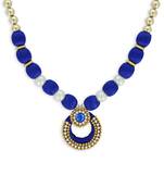 Girls Blue Ethnic Necklace