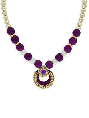 Girls Purple Ethnic Necklace 1