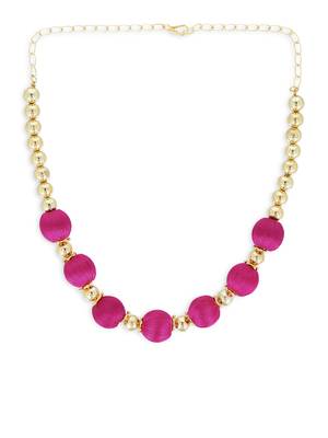Girls Pink Ethnic Necklace Set 2