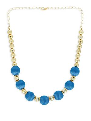 Girls Blue Ethnic Necklace Set 2