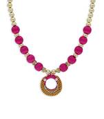 Girls Pink Ethnic Necklace