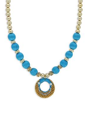 Girls Blue Ethnic Necklace 1