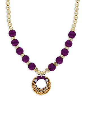 Girls Purple Ethnic Necklace 1