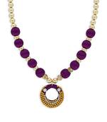 Girls Purple Ethnic Necklace
