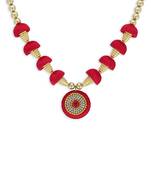 Girls Red Ethnic Necklace