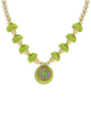 Girls Green Ethnic Necklace 1