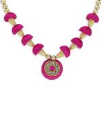 Girls Pink Ethnic Necklace