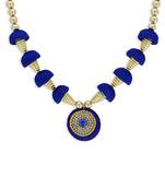 Girls Blue Ethnic Necklace