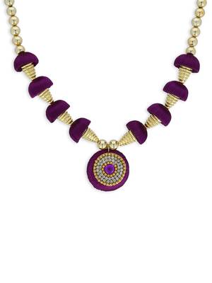 Girls Purple Ethnic Necklace 1