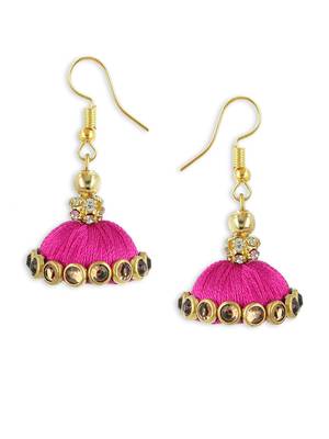 Girls Pink Kundan Stone Ethnic Necklace Set 3