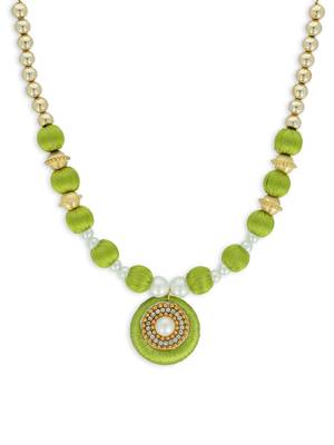 Girls Green Ethnic Necklace 1