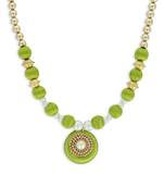 Girls Green Ethnic Necklace