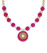 Girls Pink Ethnic Necklace