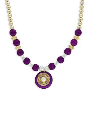 Girls Purple Ethnic Necklace 1