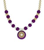 Girls Purple Ethnic Necklace