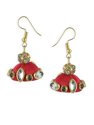 Girls Red Kundan Stone Ethnic Necklace Set 3