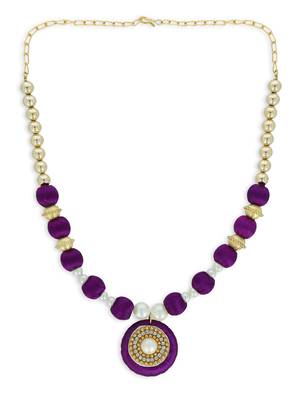 Girls Purple Ethnic Necklace 2