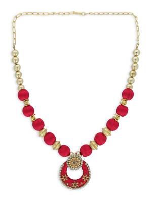 Girls Red Ethnic Necklace 2