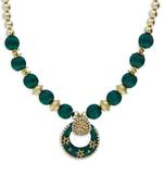 Girls Green Ethnic Necklace