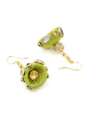 Girls Green Kundan Stone Ethnic Necklace Set 4