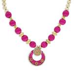 Girls Pink Ethnic Necklace