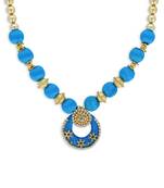Girls Blue Ethnic Necklace