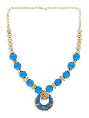 Girls Blue Ethnic Necklace 2