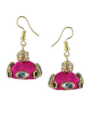 Girls Pink Kundan Stone Ethnic Necklace Set 3