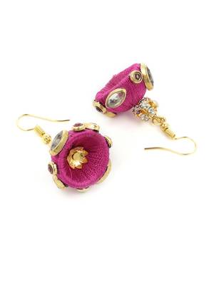 Girls Pink Kundan Stone Ethnic Necklace Set 4