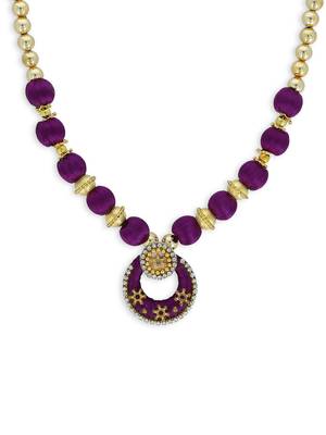 Girls Purple Ethnic Necklace 1