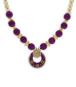 Girls Purple Ethnic Necklace