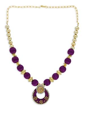 Girls Purple Ethnic Necklace 2