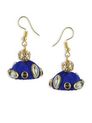 Girls Blue Kundan Stone Ethnic Necklace Set 3